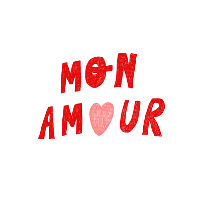 amour illustration lettering texture