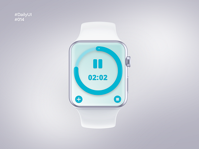 Timer for wearables #DailyUI #014 014 dailyui simple timer xd