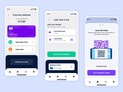 Payment app UI app concept bank banking cards credit card currency customer finance app money pay payment qr code reminder transaction ui design upi ux design wallet