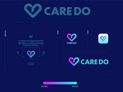 Care Do logo booking app branding elderly care healthcare logo salon app