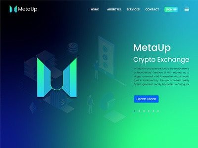 MetaUp - Case Study of a Metaverse Crypto Logo 3d bitcoin blockchain brand identity branding case study crypto crypto exchange crypto wallet digital wallet ethereum fintech m u letter logo metadata metaverse modern letter logo modern logo nft ui virtual reality