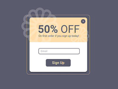 Daily UI 016 - Pop Up Overlay dailyui dailyuichallenge popup ui uidaily uidailychallenge