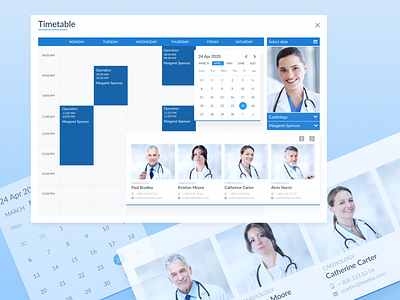 Popup Timetable (Diagnostic Medical Centre) design docotrs health medical medical app medical care medical design popup shedule timetable ui ux web webdesign