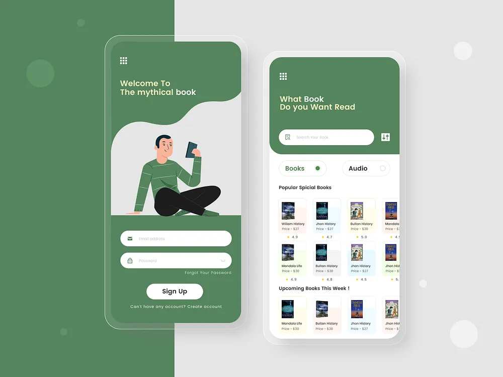 Book UI Design designs, themes, templates and downloadable graphic ...