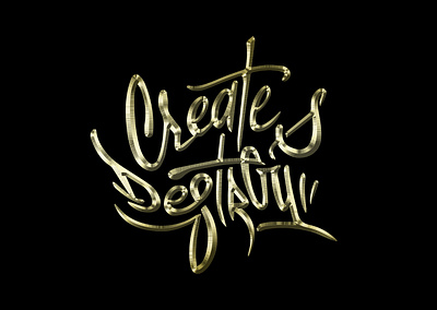 Create & Destroy calligraphy graffiti tag