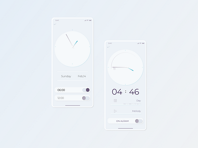 Alarm Settings - DailyUI #007 app daily daily 100 challenge daily ui daily007 design ui ux