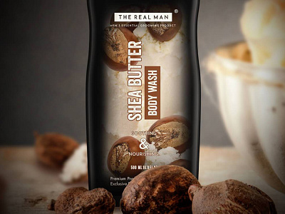 Shea butter Body Wash branding label design packaging packaging design packaging inspiration