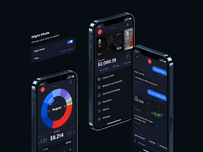 Alfa-Bank | iOS App app apple bank black card dark app dark ui ios minimal mobile red ui ux