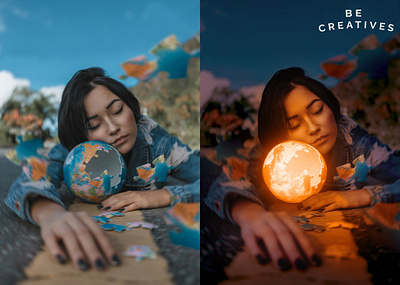 Glowing Object design illustration photoshop