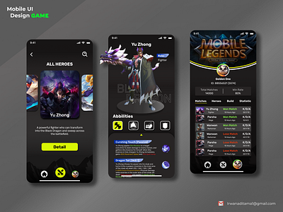 Mobile Legends Info Apps app game mobile app mobile design ui ux