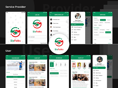 SixFolks : Connect People with Local Services app design application design mobile ui ui ux