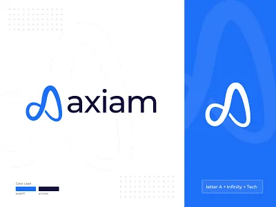 axiam l logo l logo design abstract logo app icon best logo brand development brand identity branding cleaver logo creative logo ecommerce infinity logo letter logo logo logo design logomark logos logotypo minimalist logo nimimal professional logo simple logo