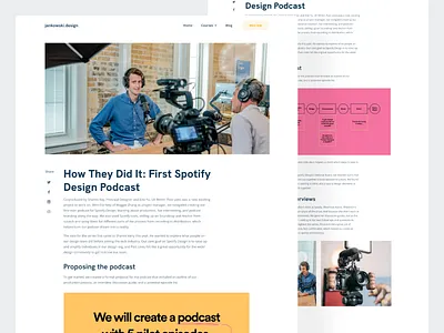 Portfolio & Courses website Blog article article design article illustration article page blog blog design blog header blog post clean design design ui ui design ux webdesign website