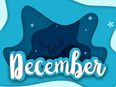 December 3d cinema4d illustration typography