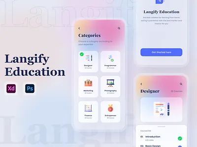 Best Online Education App UI Design app design education education app elearning learning app learning platform online learning ui design uiuxdesign