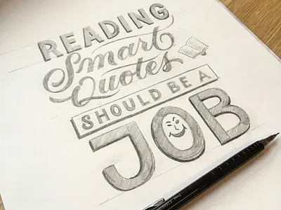 Quotes illustration lettering script sketch