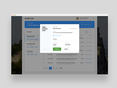 Send funds screen branding crm design interface minimal mobile ui ux web