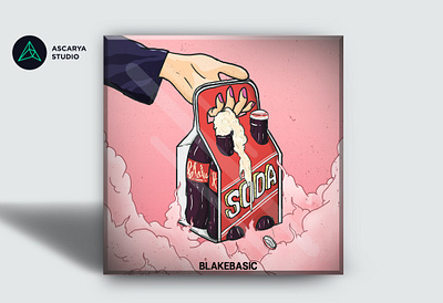 Blackbasic single "soda" album cd cover cover artwork digitalillustration drawing illustration poster vector wpap