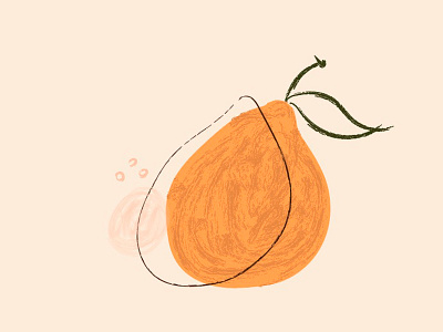 pear autumn flat fruit fruit illustration fruits kit8 orange pear vector