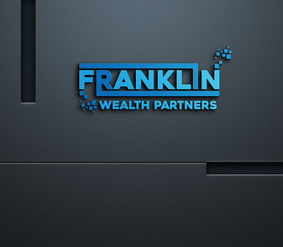 Franklin Wealth Partners logo bold logo branding company cyan free illustration logo print ready simple typography vector