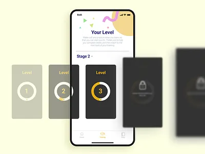 Training App for Psychotherapy app app ui design health app ios app medical app progress psychotherapy training app ui