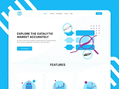 Catalytic Database landing page branding design landing page logo minimal ui uiux ux website