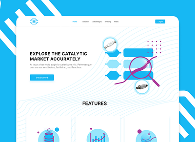 Catalytic Database landing page branding design landing page logo minimal ui uiux ux website