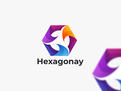 Hexagonal app branding design icon illustration logo typography ui ux vector