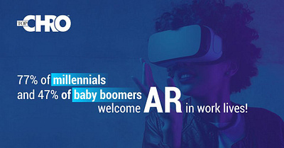 77% of millenials and 47% of baby boomers welcome AR in work! augmented reality baby boomers workforce employee engagement hr tech hr technology at workplace hr technology at workplace millennials and baby boomers millennials workforce modern workplace tech at workplace technology technology at work virtual reality