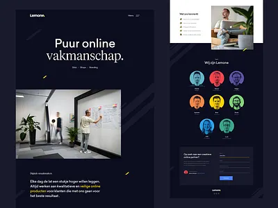 Lemone website agency animation app branding design dutch illustration logo mobile portfolio responsive typography ui ux web website