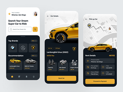 Car App designs themes templates and downloadable graphic