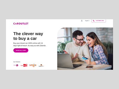 Caroutlet: Header exploration buy car car outlet car website cars header landing landing page selling cars web web design web page website