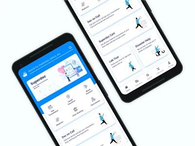 Superdoc - Healthcare App Design app design health app healthcare minimal ui ui ux ux visual