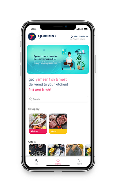 Yameen - Fish Delivery App delivery e commerce e commerce app fish shopping