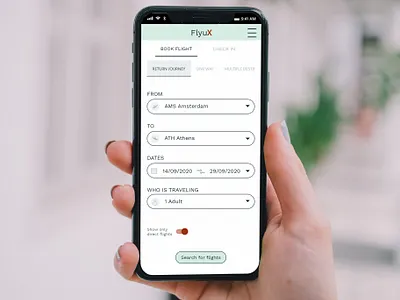 Flyux Case study adobe xd animation app design illustration minimal ui ux xd design