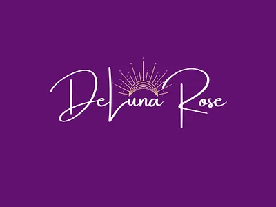 DeLuna Rose Logo branding cosmic jewellery logo logo design moon typography