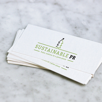 Sustainable PR Logo / Business Card arrow brand branding design earth good graphic design green logo mother nature planet pr protect sustainability sustainable tree trees world