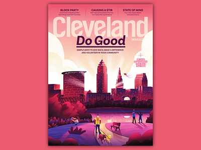 Cleveland Magazine architectural illustration architecture cleveland magazine cody muir design editorial cover editorial illustration illustration illustrator magazine cover illustration magicmuir