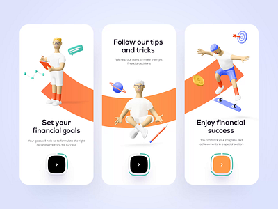 Onboarding for banking - Mobile App app app design bank bank app banking banking app finance finance app financial financial app fintech mobile app mobile app design mobile design mobile ui