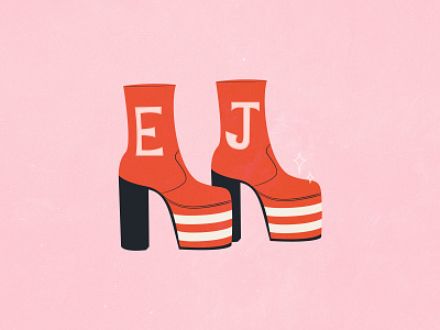 Vectober 29 // Shoes artists drag drag queen elton elton john feminine illustration inktober music musician shoes texture vectober vintage