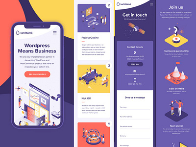 KEHITTAMO MOBILE SCREENS app design illustration ui ux