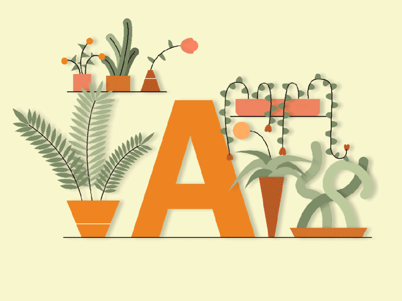 Living flora animation inspiration letter motion design plants quiet zen