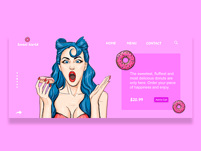 Sweet website for the Sweet World design digital art graphic graphic design graphics illustration ui ui design uiux ux