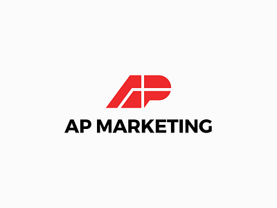 AP Marketing Logo bold brand branding consumers digital letter a letter p lettermark logo marketing monogram simple symbol