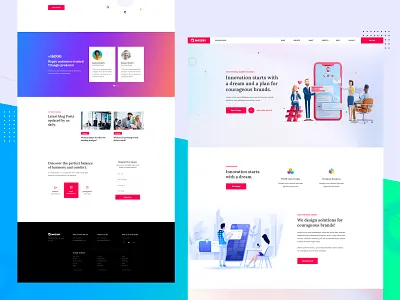 Multipurpose Agency PSD Template design landing page modern multipurpose template template design user interface design website templates