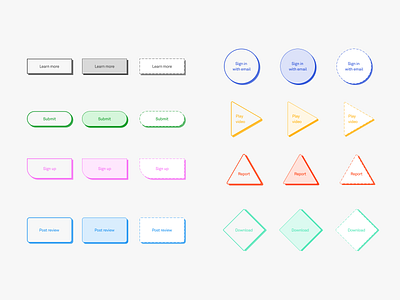 Buttons & Blocks cta button shape graphics shapes ui ui buttons ui design user interface ux design visual design