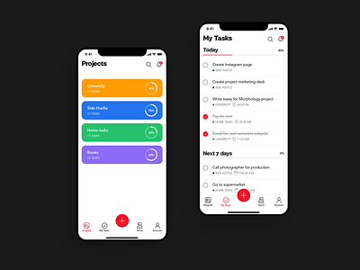 Task Management Concept app clean ios minimal productivity todolist ui uiux