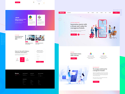 Multipurpose Agency PSD Template design landing page modern multipurpose template template design user interface design website templates