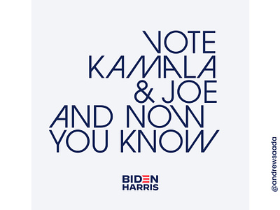 KNOWING IS HALF THE BATTLE andnowyouknow avant avant garde avantgarde ballot election graphic design joe joe biden joebiden kamala kamala harris kamalaharris type typography vote vote2020 votebidenharris