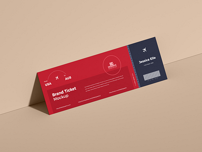 Free Ticket Mockup PSD air ticket mockup branding download font free free mockup freebie identity logo mock up mockup mockup free mockup psd mockups print psd stationery template ticket ticket mockup